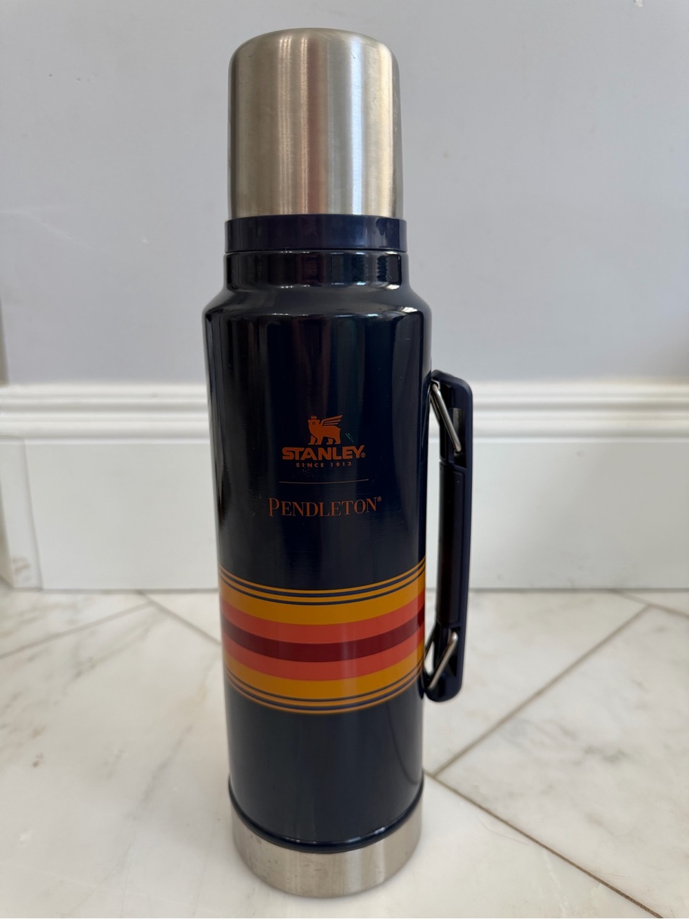 New without Tag, Stanley x Pendleton Portable Travel Steel 1.5 qt Thermos w/cup